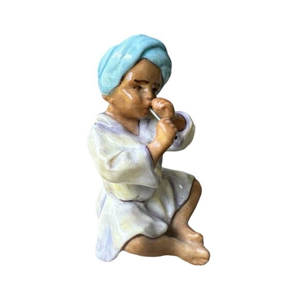 Royal Worcester Children of the Nations Porcelain Figurine Swami India 3.25" - Picture 1 of 8
